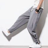 Men's Casual Pants Harun Pants Summer Men's Pants Chinese Linen Men's Cotton Linen Loose Pants 2024