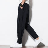 Men's Casual Pants Harun Pants Summer Men's Pants Chinese Linen Men's Cotton Linen Loose Pants 2024