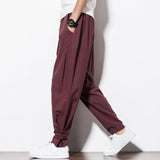 Men's Casual Pants Harun Pants Summer Men's Pants Chinese Linen Men's Cotton Linen Loose Pants 2024