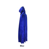 Yidouxian Halloween Velvet Cloak Cape Hooded Medieval Costume Witch Wicca Vampire Halloween Costume Full Length Dress Coats 5 Colors