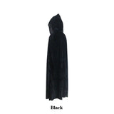 Yidouxian Halloween Velvet Cloak Cape Hooded Medieval Costume Witch Wicca Vampire Halloween Costume Full Length Dress Coats 5 Colors