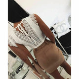 Yidouxian Back V Sexy Lace-Up Women Summer Tank Tops Lace Vest Fashion Camisole Sleeveless Casual T-Shirt