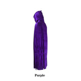 Yidouxian Halloween Velvet Cloak Cape Hooded Medieval Costume Witch Wicca Vampire Halloween Costume Full Length Dress Coats 5 Colors