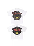 Yidouxian T-Shirt Men Y2K Hip-Hop Rock And Roll Cartoon Print Sports Shirt Graffiti Graphics Oversized Round Collar And Short Sleeves