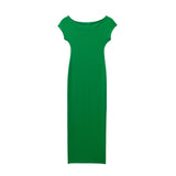 Yidouxian New Fitting Solid Color Medium And Long Version Knitted Dress 2335175