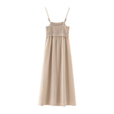 Yidouxian Spring Style Honeycomb Detail Strap Flute Skirt 4387047