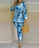 Yidouxian Independent Station New Spring / Summer 2024 Print Fashion 2-Piece Set