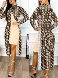 Yidouxian New Women's Wear 2024 Fashion Split Printing 2-Piece Set