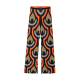 Yidouxian Spring Jacquard Knitted High-Forked Skirt Bright Silk Jacquard Knitted Trousers Set