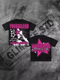 Yidouxian Club Graphic T-Shirts In The United States The Former Cebgoth Super-Large T-Shirts For Women And Men Y2