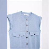 Yidouxian Summer Flip Decoration Leisure Knitted Vest 4331100