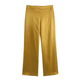 Yidouxian Early Spring, The New Gold Straight-Cut Suit Jacket 8753599 Vertical Trousers Suit