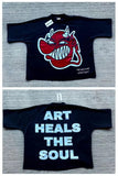 Yidouxian Trend New High Street Boys't-Shirts Loose Printing Short-Sleeved Lovers Cartoon Characters