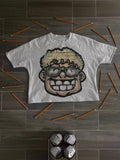 Yidouxian T-Shirt Men Y2K Hip-Hop Rock And Roll Cartoon Print Sports Shirt Graffiti Graphics Oversized Round Collar And Short Sleeves