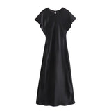 Yidouxian New Silk Satin Long Style Midi Dress 2157238 706