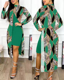 Yidouxian New Women's Wear 2024 Fashion Split Printing 2-Piece Set