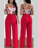 Yidouxian Independent Station Spring And Summer New Fashion Printing Suspenders To Attract 2-Piece Sets Of Trousers