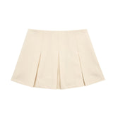 Yidouxian New Wide-Pleated Solid Color Fashionable Short Skirt 7385524