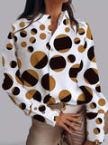 Yidouxian Large-Size Popular Autumn And Winter Long-Sleeved Loose Printed Medium-Length Shirt