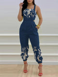 Yidouxian New Independent Station Fashion Strap Popular Style Positioning Printed Jumpsuit Stock