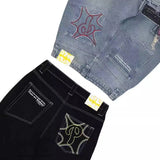 Yidouxian Street Pants Baggy Casual Jeans Men's Retro Hip-Hop Trend Is High