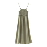 Yidouxian Spring Style Honeycomb Detail Strap Flute Skirt 4387047