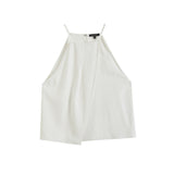 Yidouxian Spring Style Elegant Holiday Style Sling Sleeveless Shirt