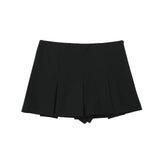 Yidouxian New Wide-Pleated Solid Color Fashionable Short Skirt 7385524