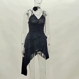 Yidouxian Pleated V-Neck Suspender Dress In Summer, The New Niche Design Feels Sweet And Cool