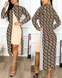 Yidouxian New Women's Wear 2024 Fashion Split Printing 2-Piece Set