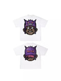 Yidouxian T-Shirt Men Y2K Hip-Hop Rock And Roll Cartoon Print Sports Shirt Graffiti Graphics Oversized Round Collar And Short Sleeves