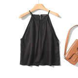 Yidouxian Spring Style Elegant Holiday Style Sling Sleeveless Shirt