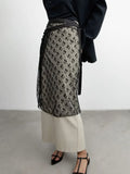 Yidouxian Multi-Layer New Trend, Fashion, Irregular Bandage, Minority Design, Black-And-White Full-Length Dress With Sequins