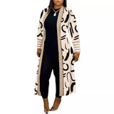 Yidouxian Independent Station Fashion Printing Long-Sleeved Spliced Coat Women's Wear Spot