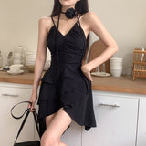 Yidouxian Pleated V-Neck Suspender Dress In Summer, The New Niche Design Feels Sweet And Cool