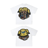 Yidouxian T-Shirt Men Y2K Hip-Hop Rock And Roll Cartoon Print Sports Shirt Graffiti Graphics Oversized Round Collar And Short Sleeves