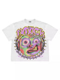 Yidouxian New Gothic Funny Street Trend Hip-Hop Printed High Street Casual Men's And Women's Short-Sleeved Round-Necked T-Shirts