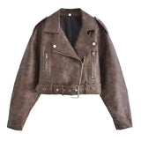 Yidouxian New Spring Style Skinny Leather Locomotive Jacket 4341730