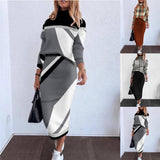 Yidouxian Autumn And Winter Large Size New Fashionable Dress Suit With Long Sleeves And High Collar