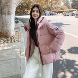 A Color Bread Suit Hooded Korean Version Cotton-Padded Clothes Female Loose Winter Thick Fashionable Versatile Warm Coat Temperament Tide