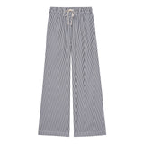 Yidouxian Women Y2K Aesthetic Wide-Leg Pants Stripe Drawstring High Elastic Waist Trousers Spring Fall Retro Sweatpants Bottoms