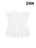 Yidouxian Bustier Tops for Women, Backless Vest, Front Button, Female Camis, Chic Tops, Sexy Fashion