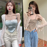 Yidouxian Shirt Korean Summer Cardigan Sunscreen Casual Long Sleeves Short Shirts Sun Protection Clothing