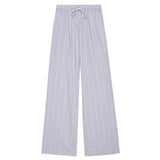 Yidouxian Women Y2K Aesthetic Wide-Leg Pants Stripe Drawstring High Elastic Waist Trousers Spring Fall Retro Sweatpants Bottoms