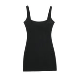 Yidouxian ZRN-Women's Fitted Mini Dress, O Neck Straps, Back Zipper, With Lining, Female Dresses, Fashion