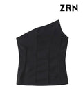 Yidouxian ZRN-Women's Asymmetrical Bustier Tops, Sexy Backless, Side Zipper, Female Camis, Fashion