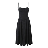 Yidouxian Sexy Women Corset Style Low Waist Midi Sling Dress Party Robe