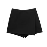 Yidouxian Shorts Skirts for Women, High Waist, Side Zipper, Female Skort, Chic Fashion