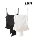 Yidouxian ZRN-Women's Tank Tops with Tied Back, Straight Neck, Adjustable Thin Straps, Female Camis, Sexy Fashion