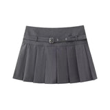 Yidouxian Shorts Skirts for Women, With Belt,Side Zipper, Mid Waist, Female Skort,Fashion